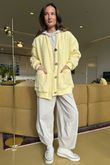 Beach Walk Fleece Cardigan Lemon